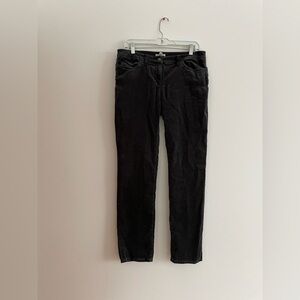 Eileen Fisher Corduroy Pants Gray Cotton Classic Winter Minimalist Size 10